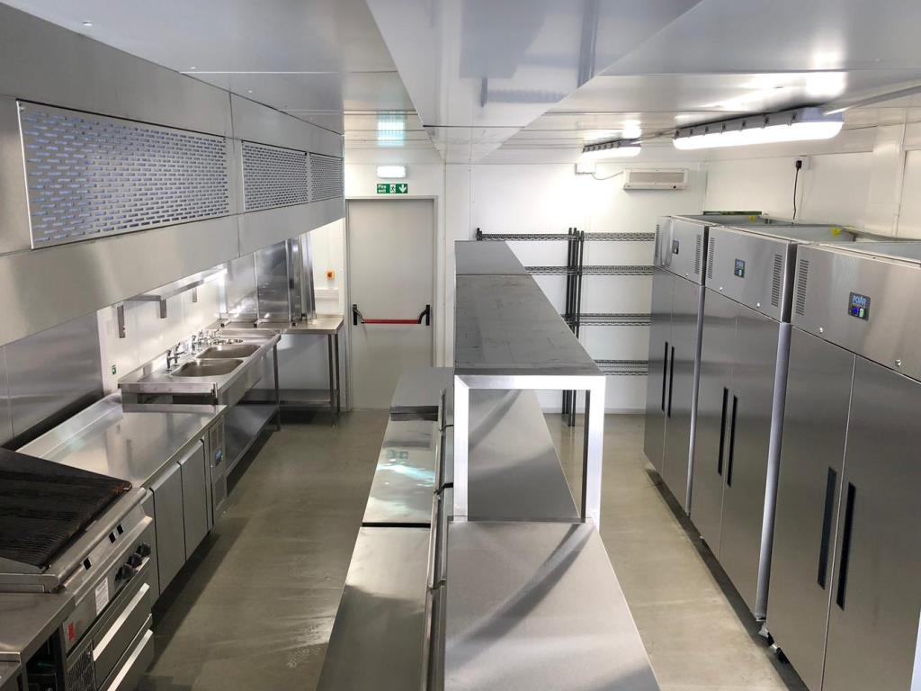 A food delivery kitchen (dark kitchen) installed in the UK fully equipped for a wide and varied menu.
